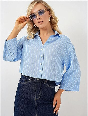 Chemise courte oversize rayée bdart