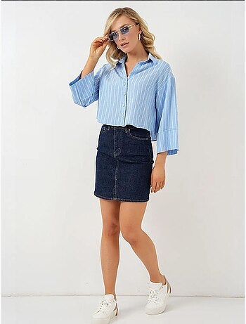 Chemise courte oversize rayée bdart