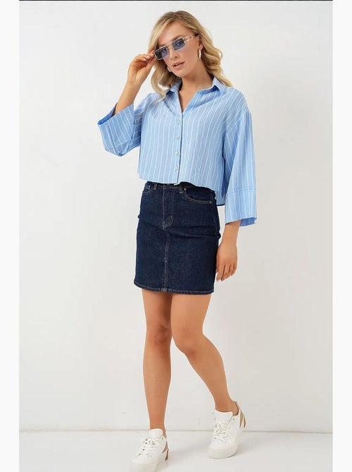 Chemise courte oversize rayée bdart - Kiabi