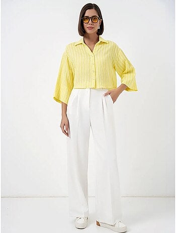Chemise courte oversize rayée bdart
