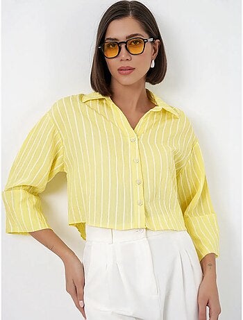 Chemise courte oversize rayée bdart