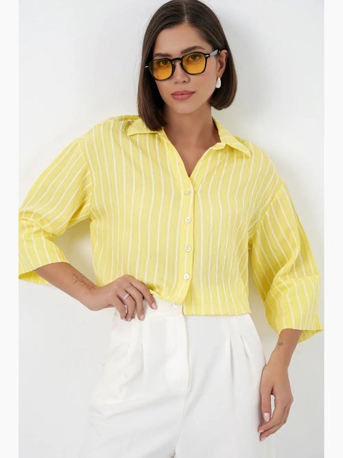 Chemise courte oversize rayée bdart - Kiabi