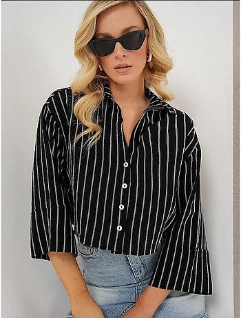 Chemise courte oversize rayée bdart