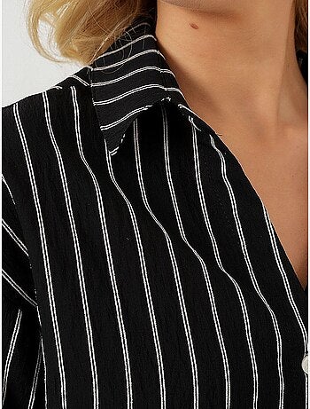 Chemise courte oversize rayée bdart