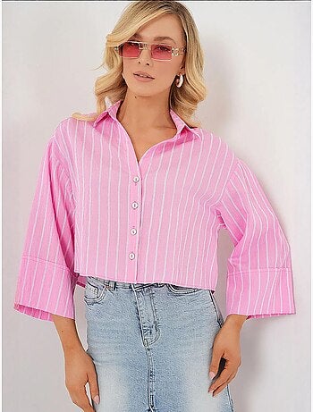 Chemise courte oversize rayée bdart