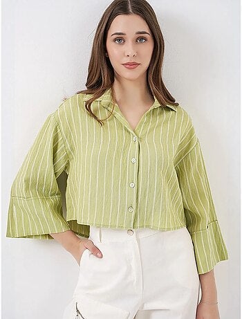 Chemise courte oversize rayée bdart