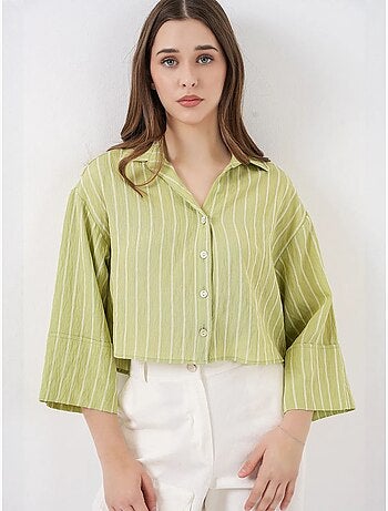Chemise courte oversize rayée bdart