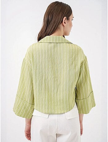 Chemise courte oversize rayée bdart