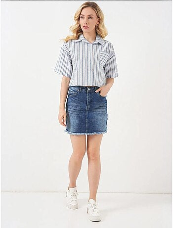 Chemise courte rayée avec poche bdart