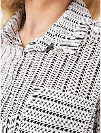 Chemise courte rayée avec poche bdart