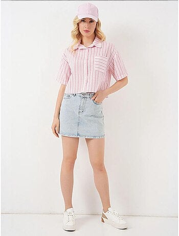 Chemise courte rayée avec poche bdart