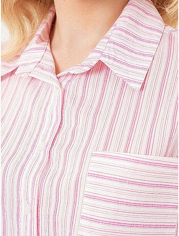 Chemise courte rayée avec poche bdart