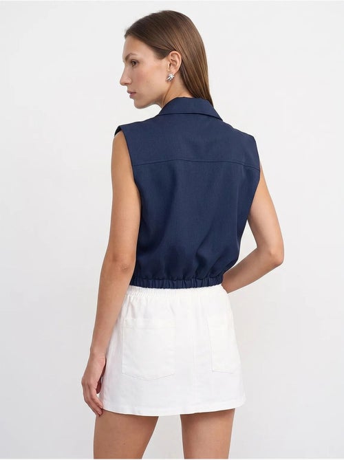 Chemise courte sans manches à fermeture éclair dilvin - Kiabi Chemise courte sans manches à fermeture éclair dilvin - Kiabi