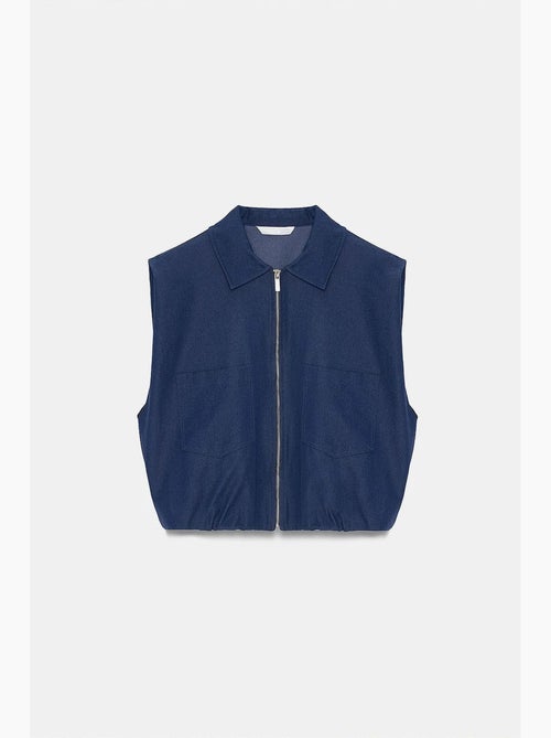 Chemise courte sans manches à fermeture éclair dilvin - Kiabi Chemise courte sans manches à fermeture éclair dilvin - Kiabi