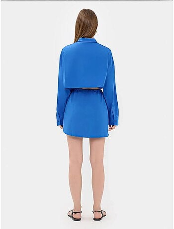 Chemise courte surdimensionnée à manches amples