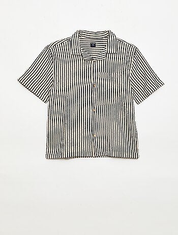 Chemise crêpée à manches courtes