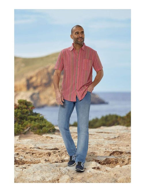 Chemise Crépon à Rayures - ATLAS FOR MEN - Kiabi Chemise Crépon à Rayures - ATLAS FOR MEN - Kiabi
