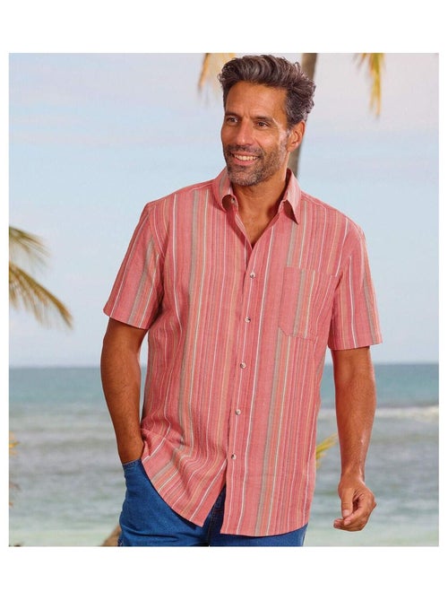 Chemise Crépon à Rayures - ATLAS FOR MEN - Kiabi Chemise Crépon à Rayures - ATLAS FOR MEN - Kiabi