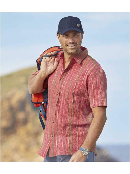 Chemise Crépon à Rayures - ATLAS FOR MEN - Kiabi Chemise Crépon à Rayures - ATLAS FOR MEN - Kiabi