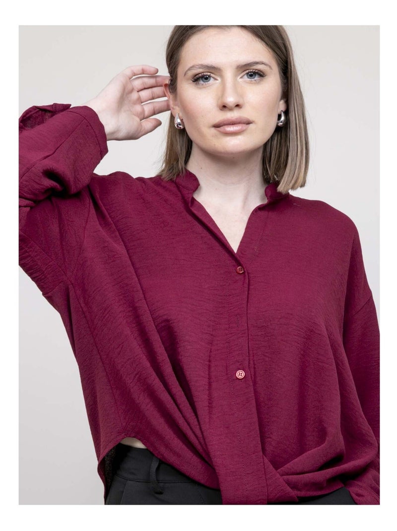 Chemise croisée devant en bas ODACRE Bordeaux - Kiabi
