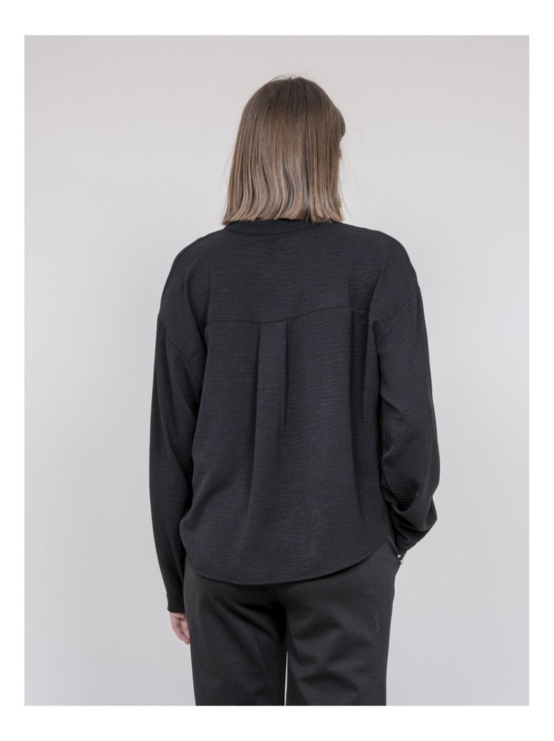 Chemise croisée devant en bas ODACRE Noir - Kiabi
