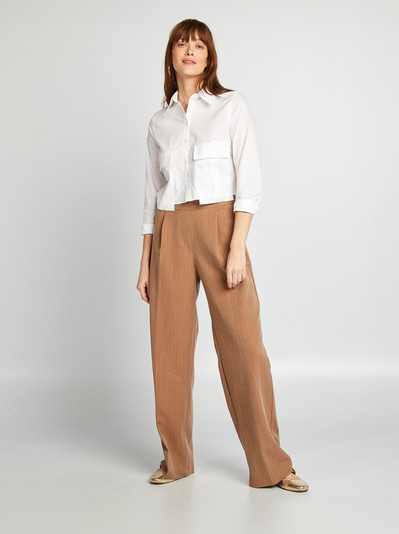 Chemise crop BLANC - Kiabi