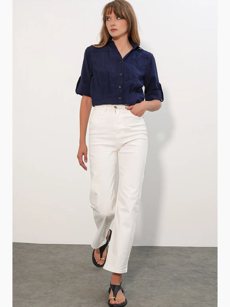 Chemise crop oversize bdart Bleu marine - Kiabi