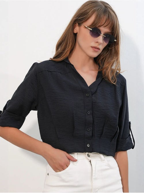 Chemise crop oversize bdart - Kiabi Chemise crop oversize bdart - Kiabi