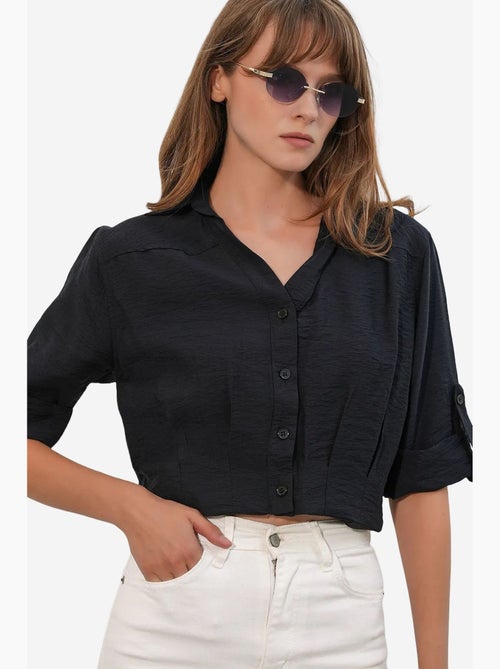 Chemise crop oversize bdart - Kiabi Chemise crop oversize bdart - Kiabi