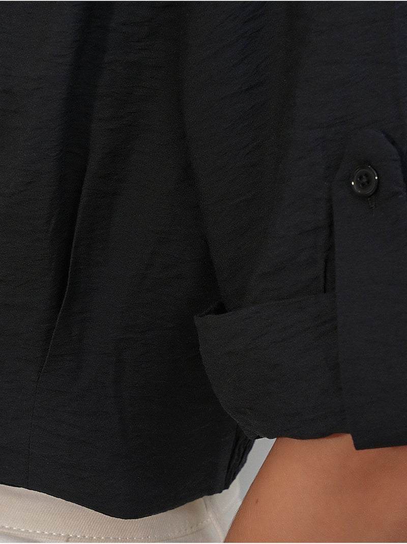 Chemise crop oversize bdart Noir - Kiabi
