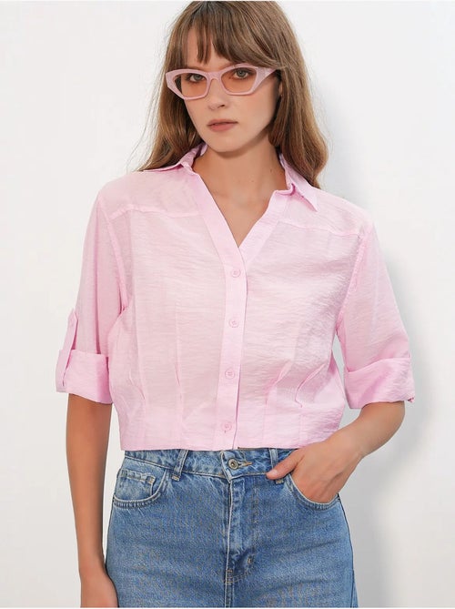 Chemise crop oversize bdart - Kiabi Chemise crop oversize bdart - Kiabi