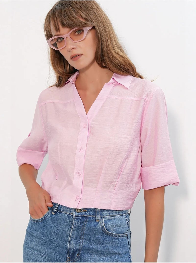 Chemise crop oversize bdart Rose - Kiabi