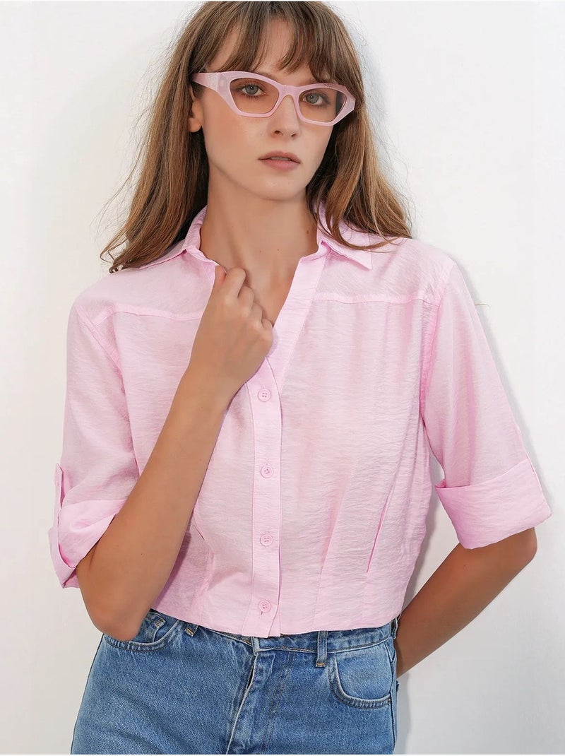 Chemise crop oversize bdart Rose - Kiabi