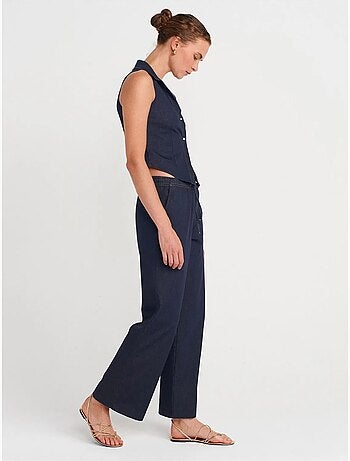 Chemise crop sans manches ajustée dilvin
