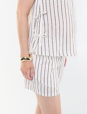 Chemise d'allaitement en lin mélangé