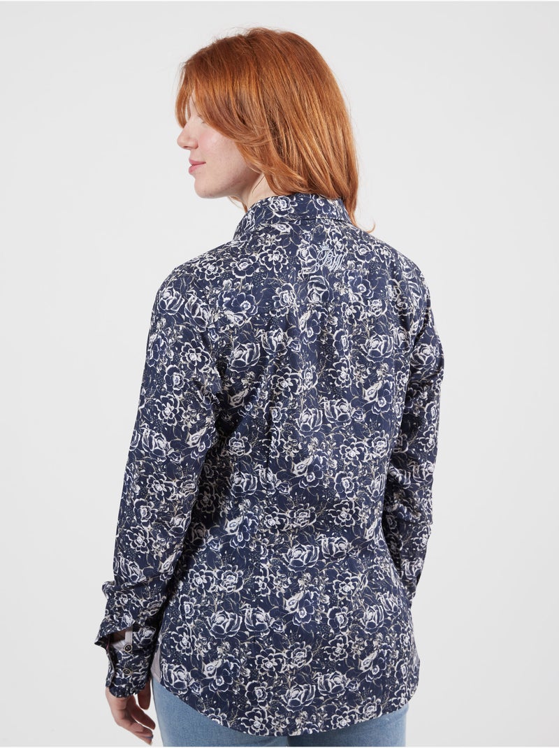 CHEMISE DARK FLOWERS QUEEN Bleu foncé - Kiabi