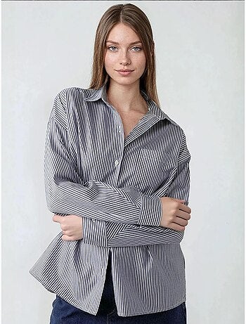 Chemise de bureau décontractée avec col de chemise