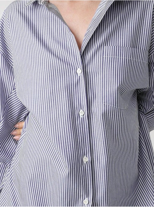 Chemise de bureau décontractée avec col de chemise - Kiabi