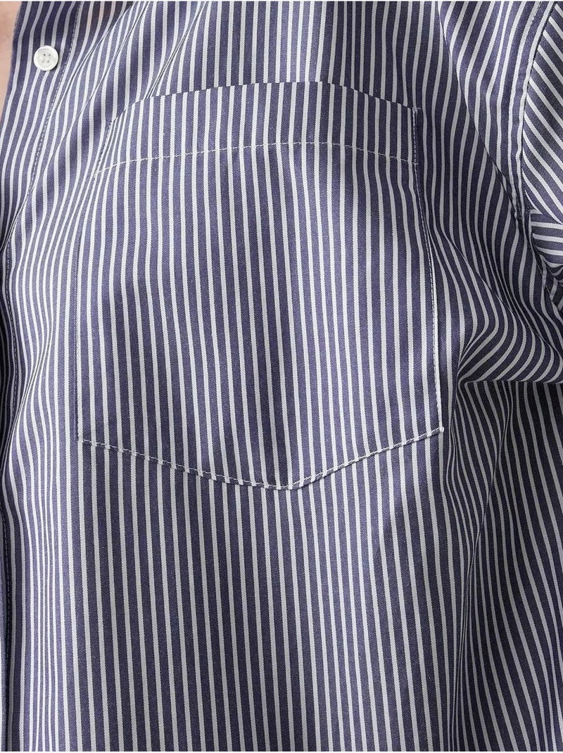 Chemise de bureau décontractée avec col de chemise Bleu pastel - Kiabi