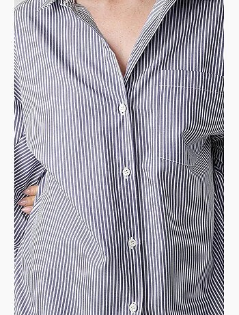 Chemise de bureau décontractée avec col de chemise hiccup