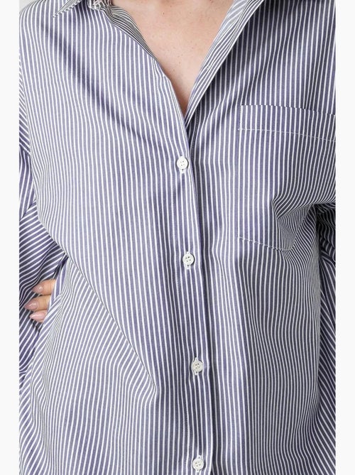 Chemise de bureau décontractée avec col de chemise hiccup - Kiabi Chemise de bureau décontractée avec col de chemise hiccup - Kiabi