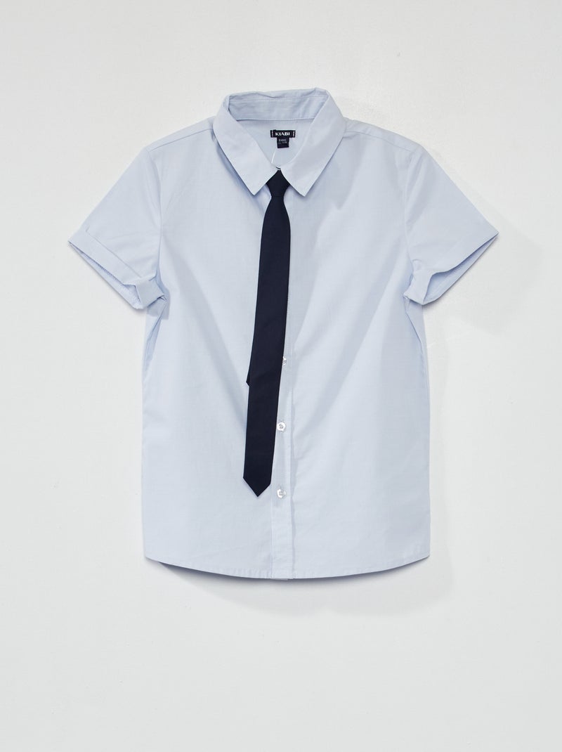 Chemise de cérémonie bleu gris - Kiabi