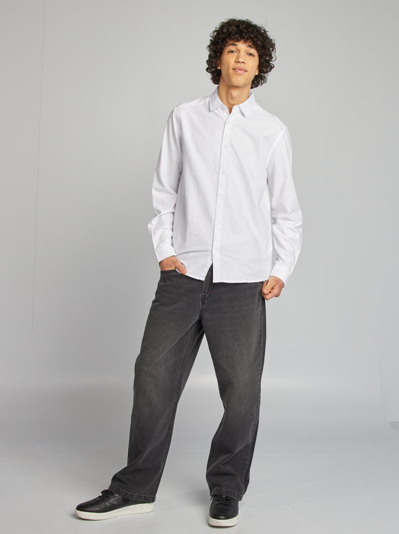 Chemise de cérémonie uni blanc - Kiabi