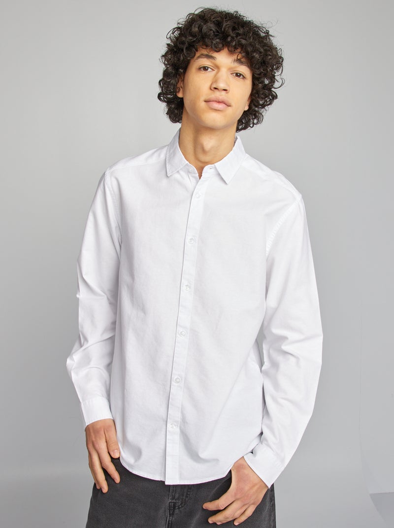 Chemise de cérémonie uni blanc - Kiabi