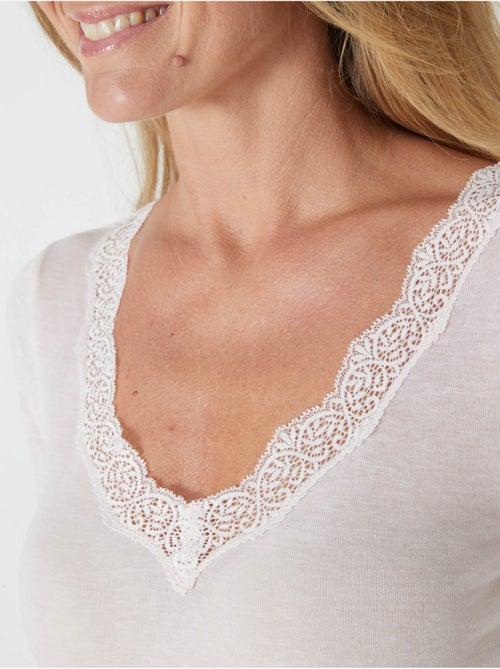 Chemise de corps manche longues laine - DAXON - Kiabi