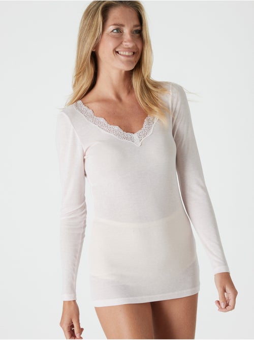 Chemise de corps manche longues laine - DAXON - Kiabi