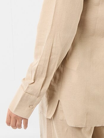 Chemise de maternité en lin mélangé