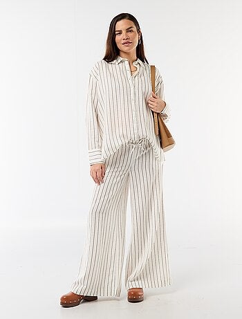 Chemise de maternité en lin mélangé