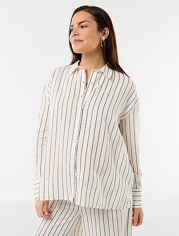 Chemise de maternité en lin mélangé