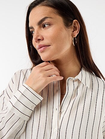 Chemise de maternité en lin mélangé